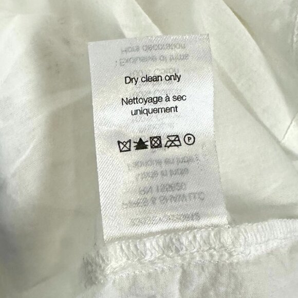 VERONICA BEARD Kylan Eyelet Cotton Shirtdress in White Size 2 - Picture 6 of 12